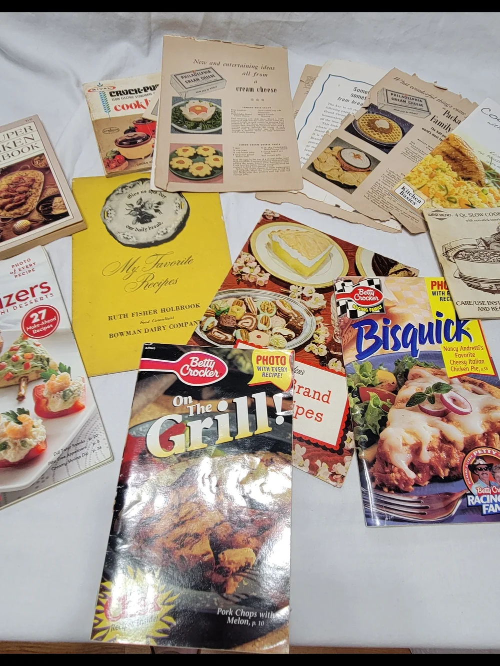 Betty Crocker Pillsbury Philadelphia Vintage Recipe Booklets Cards Lot